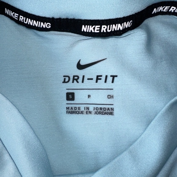 NIKE WOMENS RUNNING DRI-FIT  SHORT SLEEVE TEE CLASSIC SIZE S BABY BLUE - Picture 8 of 15